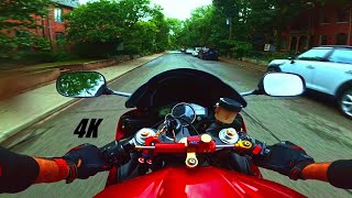 GREY SKIES  DOWNTOWN TORONTO BOUND  YAMAHA R6  ACE PROINSTA 360 ACE PRO [upl. by Marianna]