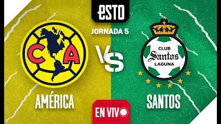 RESUMEN AMERICA VS SANTOS EN VIVO LIGA MX [upl. by Katlaps87]