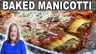 SAUSAGE STUFFED MANICOTTI Recipe Italian Flavored Dish [upl. by Anivahs]