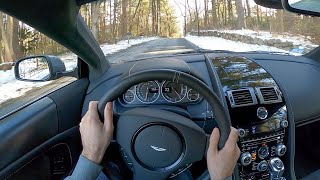 2009 Aston Martin DBS Manual  POV Test Drive by Tedward Binaural Audio [upl. by Eanel]