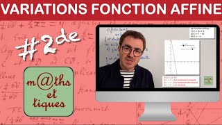 Déterminer les variations dune fonction affine  Seconde [upl. by Netsriik]