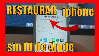 RESTAURAR👉y CONFIGURAR Tu IPHONE📲Sin Una ID DE APPLE📱 [upl. by Eidaj809]