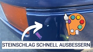 STEINSCHLÄGE und Kratzer im Auto Lack ausbessern und MIT LACKSTIFT AUSLEGEN [upl. by Eekaz]