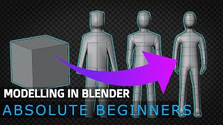 Tutorial Blender MODELLING For Absolute Beginners  Simple Human [upl. by Hannis]