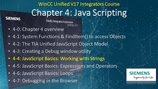 WinCC Unified v17  13 Working with strings in JavaScript 🧶WinCCGURU [upl. by Bree]