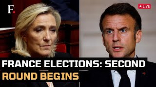 France Elections 2024 LIVE French President Emmanuel Macron Votes in Second Round of Elections [upl. by Alyacim]