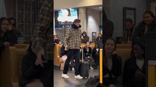 I met JVKE at the TRAIN STATION 🤯🤯 piano publicpiano jvke goldenhour [upl. by Lamok]