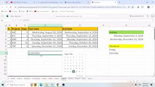 How to Calculate Project End Date excluding Weekends amp Holidays [upl. by Nnaoj]