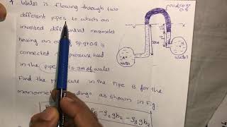 11 Manometer Problem 4 Inverted Differential Manometer KTU fmModule 1 class 11 [upl. by Keene]