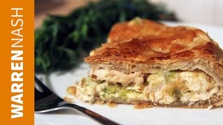 Chicken and Leek Pie Recipe  With Comté Cheese easy pie filling  Recipes by Warren Nash [upl. by Putnem]