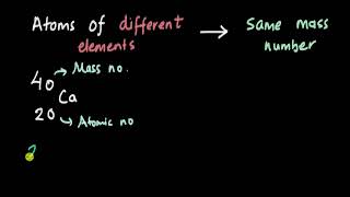 Isobars  Structure of an atom  Chemistry  Khan Academy [upl. by Josiah]