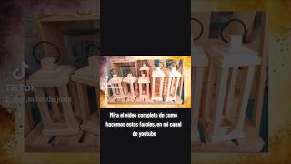 Como hacer Faroles\ Fanales de madera reciclado parati aprender carpentry decoracion diy [upl. by Adnawyt94]