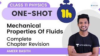 Complete Chapter Revision In 1 Hour  Mechanical Properties Of Fluids  Class 11 Physics  Ameer [upl. by Yelsnit]