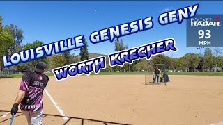 Louisville Genesis GENY and Worth Krecher 🚀 slowpitchsoftball louisvilleslugger [upl. by Malet]