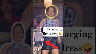 Urfi javed charging lights dress 🤪 urfijaved shorts [upl. by Etnod222]