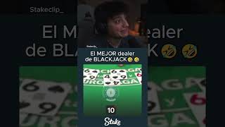 EL MEJOR DEALER🤣🤣blackjack twitch ruleta kick slot clips agusbob stake casino coscu [upl. by Ahearn]