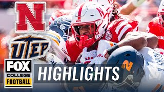 Nebraska Cornhuskers vs UTEP Miners Highlights  FOX College Football [upl. by Ahsoek]