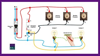 Comment Brancher Et Installer Un Telerupteur Avec Bouton Poussoir [upl. by Battat]