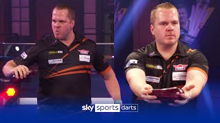 Dirk van Duijvenbode brings aubergine on stage at World Darts Championship 🍆 [upl. by Atiras]