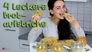 4 vegane Brotaufstriche zum selber machen  einfach gesund und lecker [upl. by Iderf]