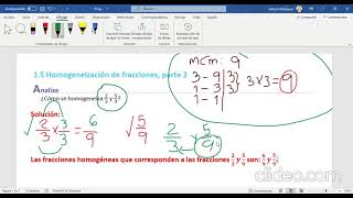 15 Homogeneización de fracciones parte 2 [upl. by Gretta]