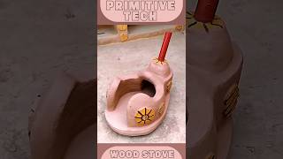 How to Build an EcoFriendly Primitive Tech Wood Stove Using Clay  DIY OffGrid Survival Stove [upl. by Lattie]