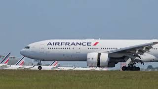 Boeing 777200ER AirFrance landing Paris CDG airplane aviation spotting airfrance flight [upl. by Ramedlav]