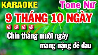 Karaoke Chín Tháng Mười Ngày Tone Nữ Nhạc Sống  Huỳnh Lê [upl. by Epuladaug730]