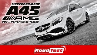 2017 MERCEDESBENZ A45 AMG  RoadTest  POV [upl. by Leseil782]