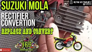 Suzuki Mola rectifier replacement convert to Gy6 rectifier [upl. by Benedict]