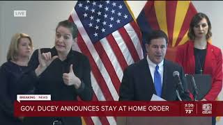 Gov Ducey announces stayathome order in Arizona [upl. by Emilie]