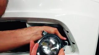 LED Fog Light Conversion Kit Install on Audi B8 S4 [upl. by Htyderem]