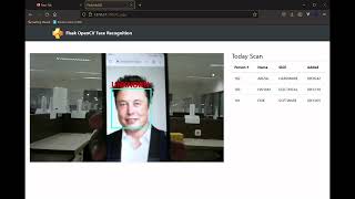 Face Recognition Using Flask OpenCV MySQL and AJAX [upl. by Ddart]