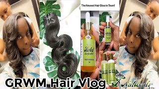 GRWM Hair Vlog w TBNaturalsCo Collection Let It Out w Tionna B [upl. by Pelaga]