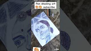 Pen shading art 🎨😱 subscribe to my channel 🙏creative shading [upl. by Iseabal]