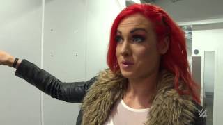 Becky Lynch arrives at the SSE Hydro SmackDown LIVE Exclusive Nov 8 2016 [upl. by Erminna]