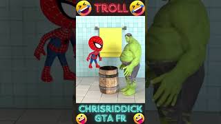 GTA 5 ONLINE  BEBE SPIDER MAN TROLL HULK 😂👍 foryou pourtoi gaming humour humor troll fun [upl. by Refinnaj]