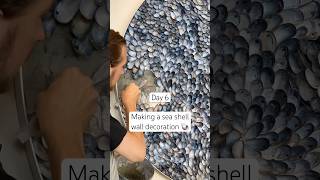 Day 6 of making a sea shell wall decoration blueplanet artprocess process craft day6 [upl. by Narda205]