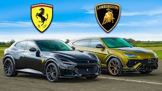 Ferrari Purosangue v Lamborghini Urus DRAG RACE [upl. by Steffin439]