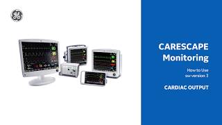 CARESCAPE Bx50 monitor SW v3 Cardiac Output [upl. by Emoryt]