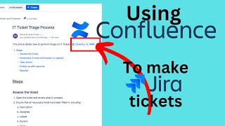 Getting Started with Confluence  Creating Jira Tickets from a Page [upl. by Eiwoh468]