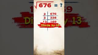 Square Root of 676  676 ka vargmul  shorts viral vargmul squareroot publicmaths math [upl. by Nho]