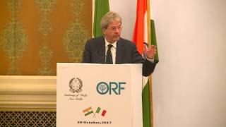 Gentiloni interviene all’Observer Research Foundation 30102017 [upl. by Ahsrav]