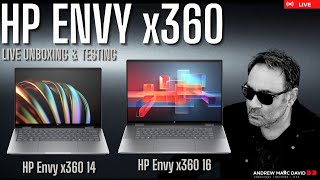 2024 HP Envy x360 14 amp 16  Live Unboxing amp Testing [upl. by Forward619]