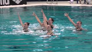 Nederlandse Kampioenschappen synchroonzwemmen De Dokkelaers 2014 [upl. by Ydnim]