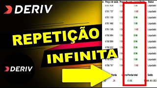 DERIVcom  BOT REPETIÇÃO INFINITA  INÉDITO E GRATUITO [upl. by Notyarb]