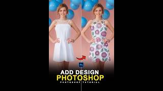 How to Add Design on the Cloth in Photoshop  Photoshop Short [upl. by Dalston266]