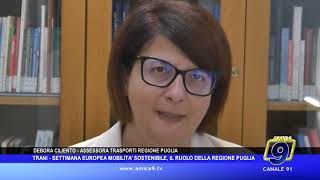 Trani  Settimana europea mobilità sostenibile il ruolo della Regione Puglia [upl. by Inattirb]