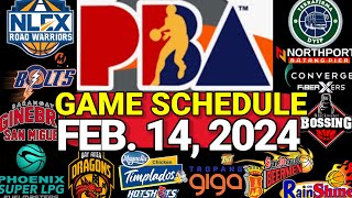 PBA GAME SCHEDULE TODAY  FEBRUARY 14 2024  PBA FINALS GAME SCHEDULE TODAY [upl. by Ettevy252]