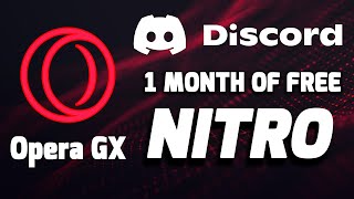 Opera GX Nitro  Get One Month of Free Discord Nitro [upl. by Irmina]